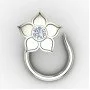 Silver Nose Pin with Stone