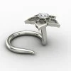 Silver Nose Pin with Stone