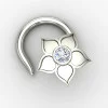 Silver Nose Pin with Stone