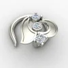 Designer Silver Nose Pin