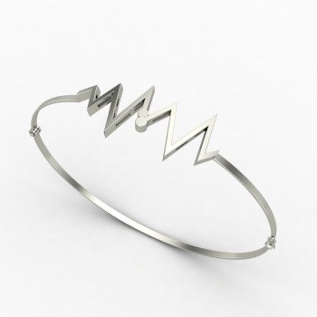 Web Silver Bangle