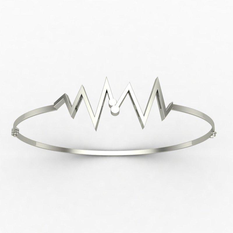 Web Silver Bangle