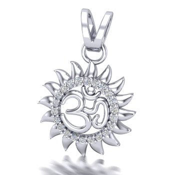 Om Sun Silver Locket Om Sun Silver Locket