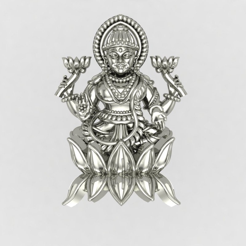 Laxmi Mata Silver Ring