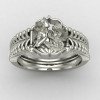Radha Krishna Silver Ring
