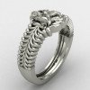 Radha Krishna Silver Ring
