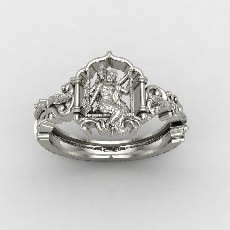 Sparkling Radhe Krishna Finger Ring