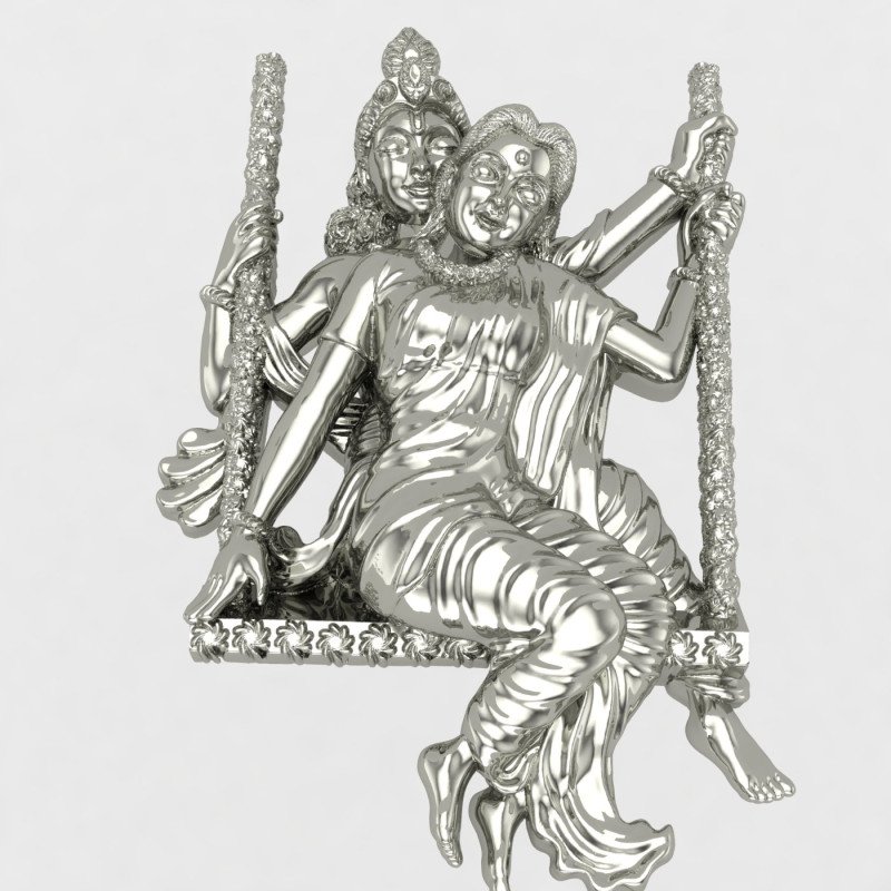 Sparkling Radhe Krishna Finger Ring