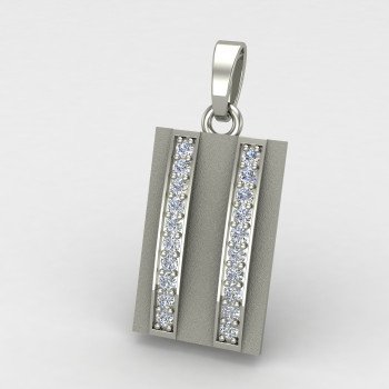 Double Line American Diamond Men Pendant Double Line American Diamond Men Pendant
