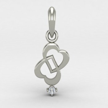Double Heart Silver Pendent