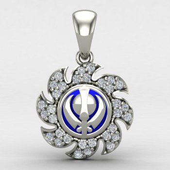 Silver Khanda Locket