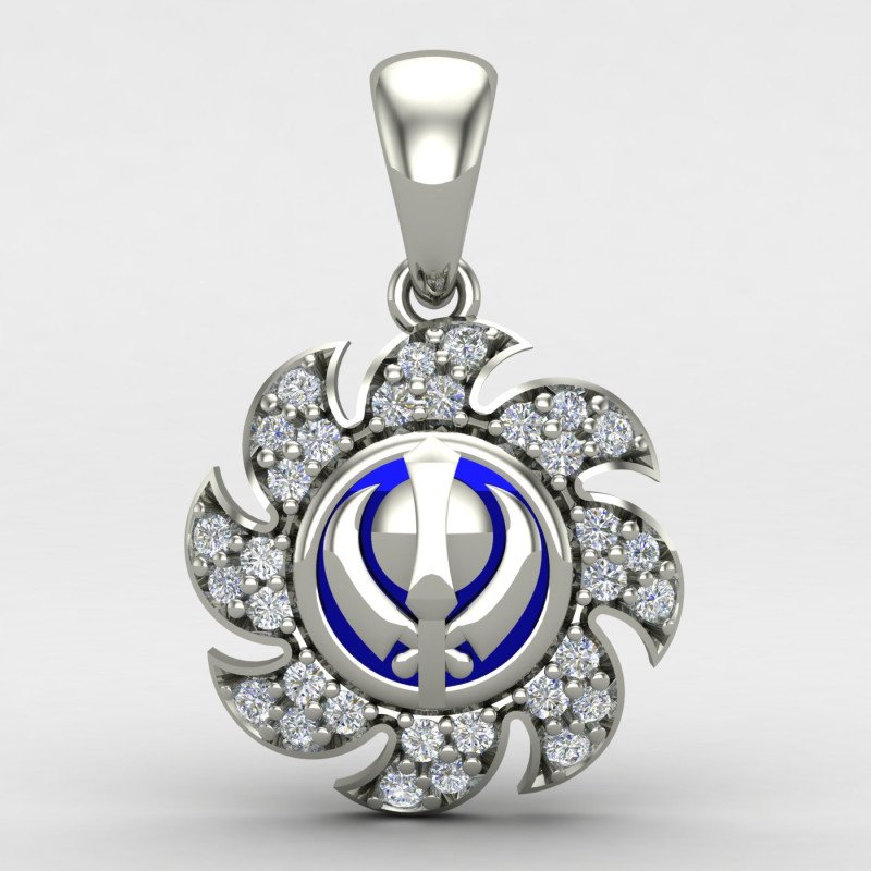 Silver Khanda Locket
