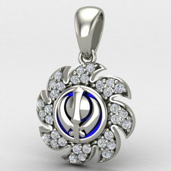 Silver Khanda Locket