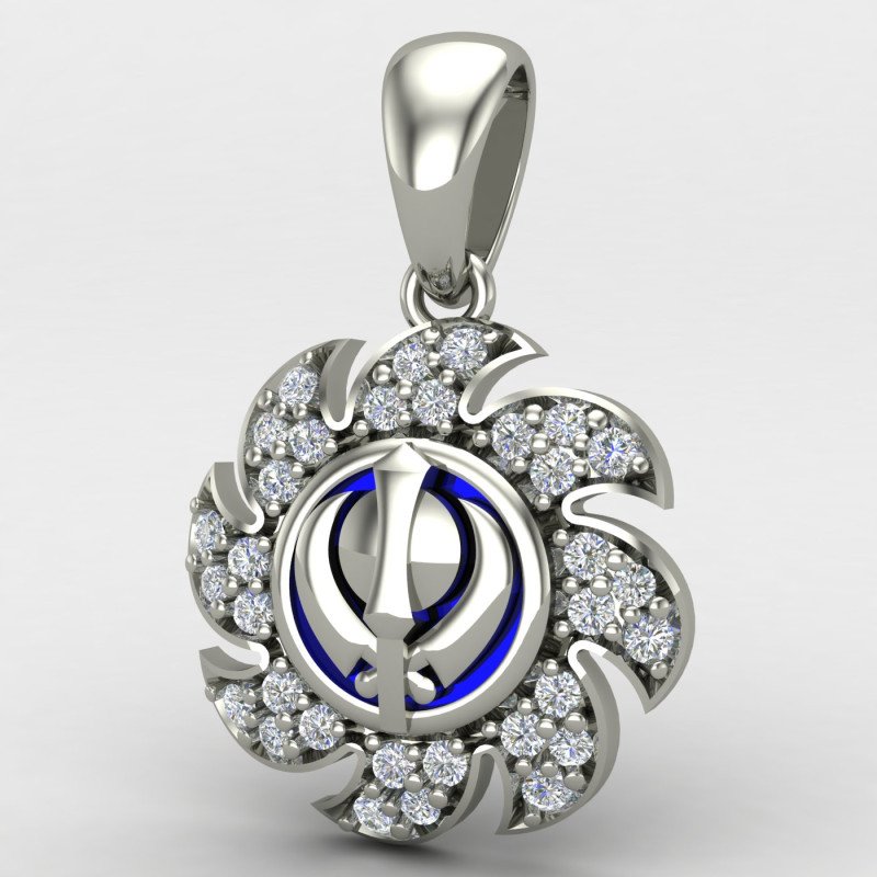 Silver Khanda Locket