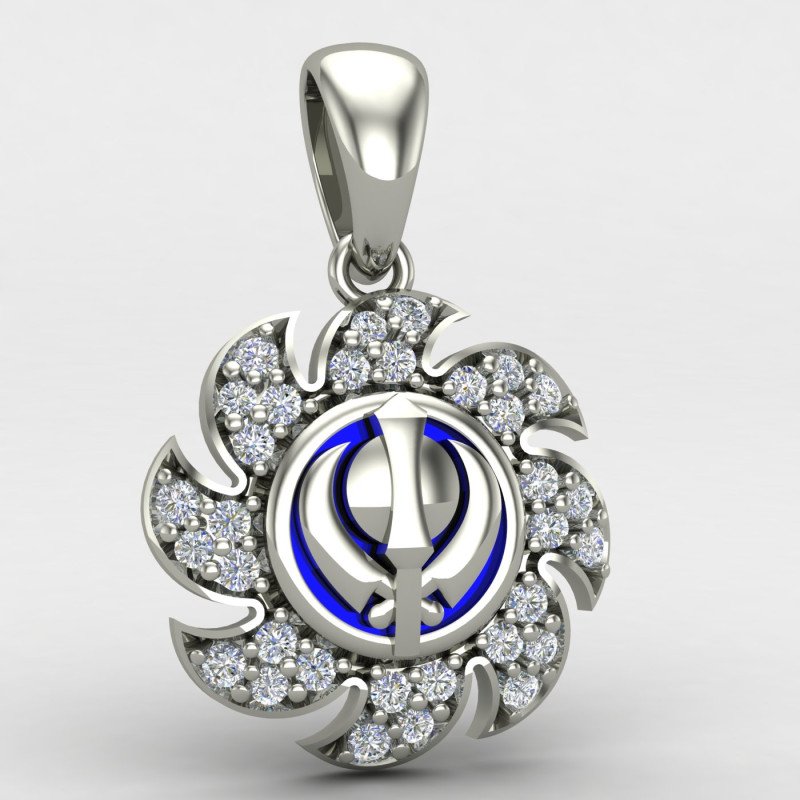 Silver Khanda Locket