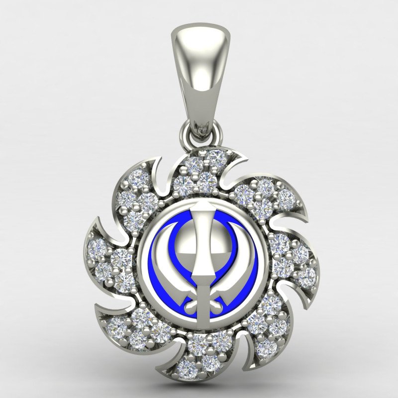 Silver Khanda Locket