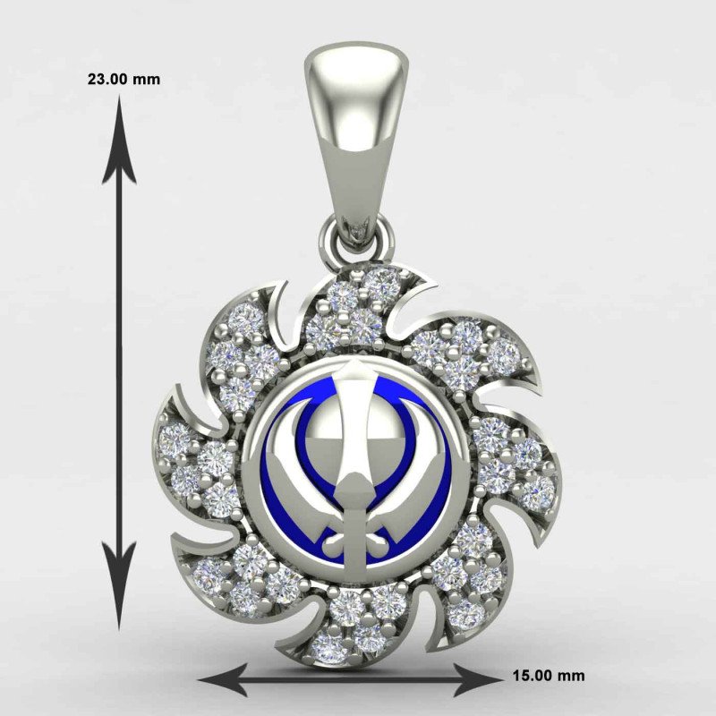 Silver Khanda Locket