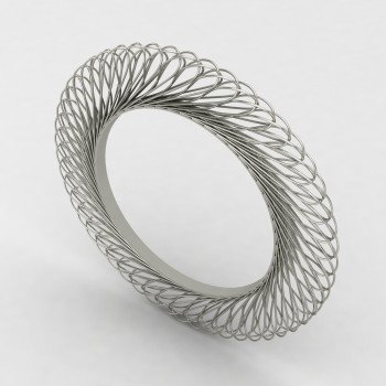 Spiral Silver Bangle