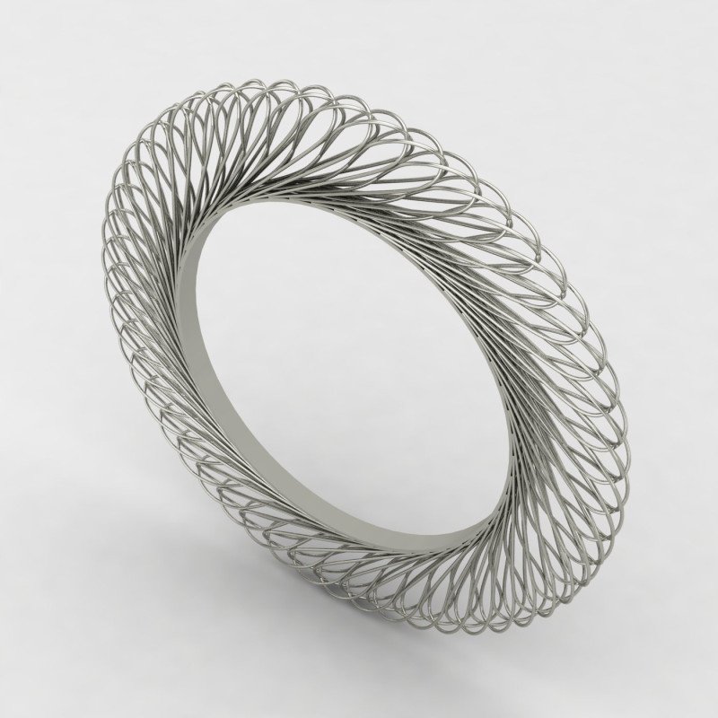 Spiral Silver Bangle