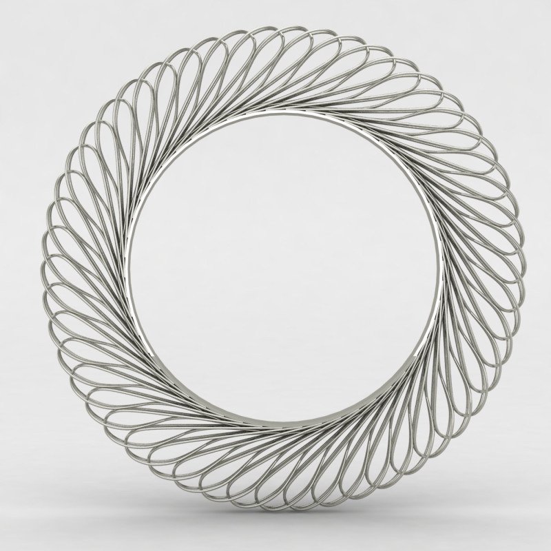 Spiral Silver Bangle