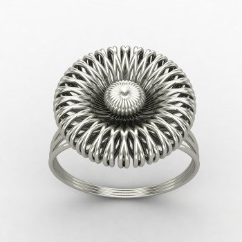 Silver Engagement Cocktail Ring