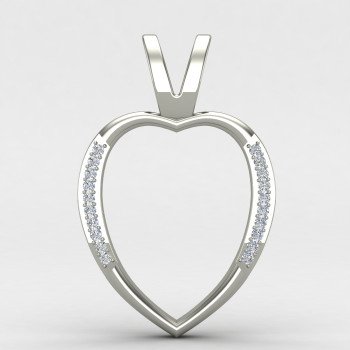 American Diamond Heart Pendant