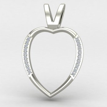American Diamond Heart Pendant