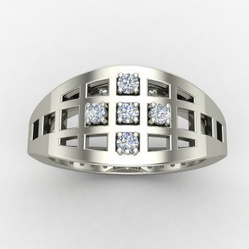 Silver Wedding Band for Men