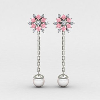 Girls Pink Dangling Earring
