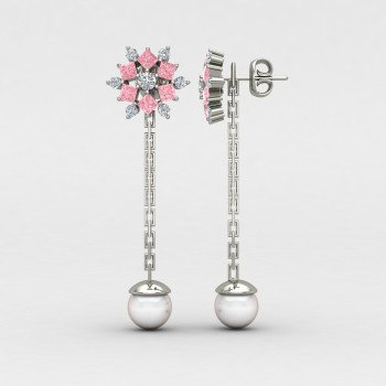 Girls Pink Dangling Earring Girls Pink Dangling Earring