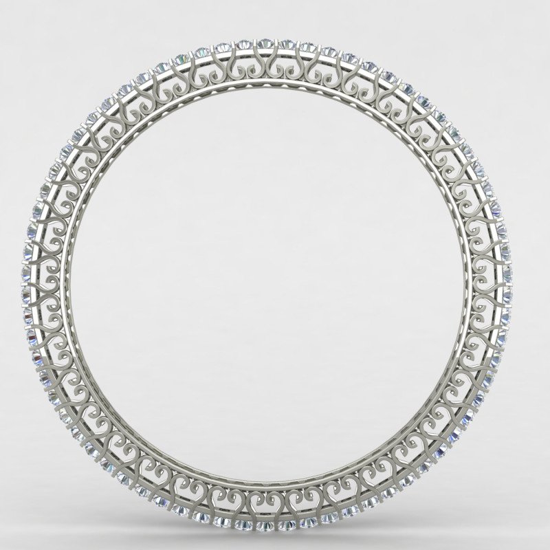 Fashionable Single Line American Diamond Bangle