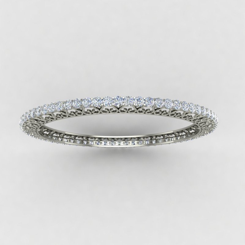 Fashionable Single Line American Diamond Bangle
