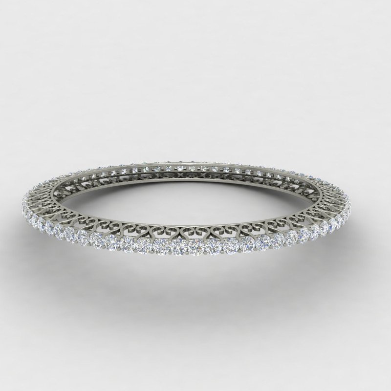 Fashionable Single Line American Diamond Bangle