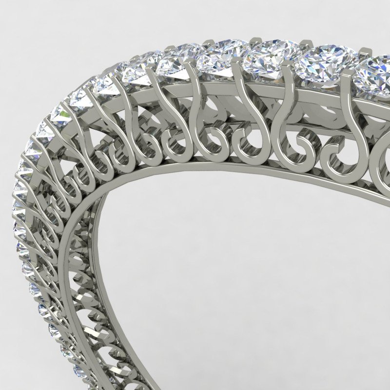 Fashionable Single Line American Diamond Bangle