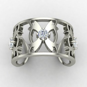 Unique Hammered Silver Band Ring Handmade