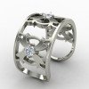 Unique Hammered Silver Band Ring Handmade Unique Hammered Silver Band Ring Handmade