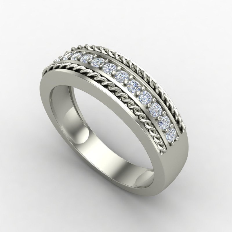 Silver Wedding Band Ring Silver Wedding Band Ring