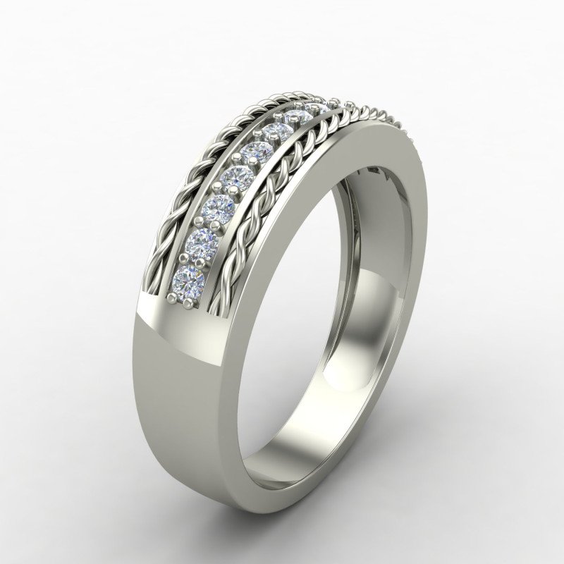 Silver Wedding Band Ring Silver Wedding Band Ring