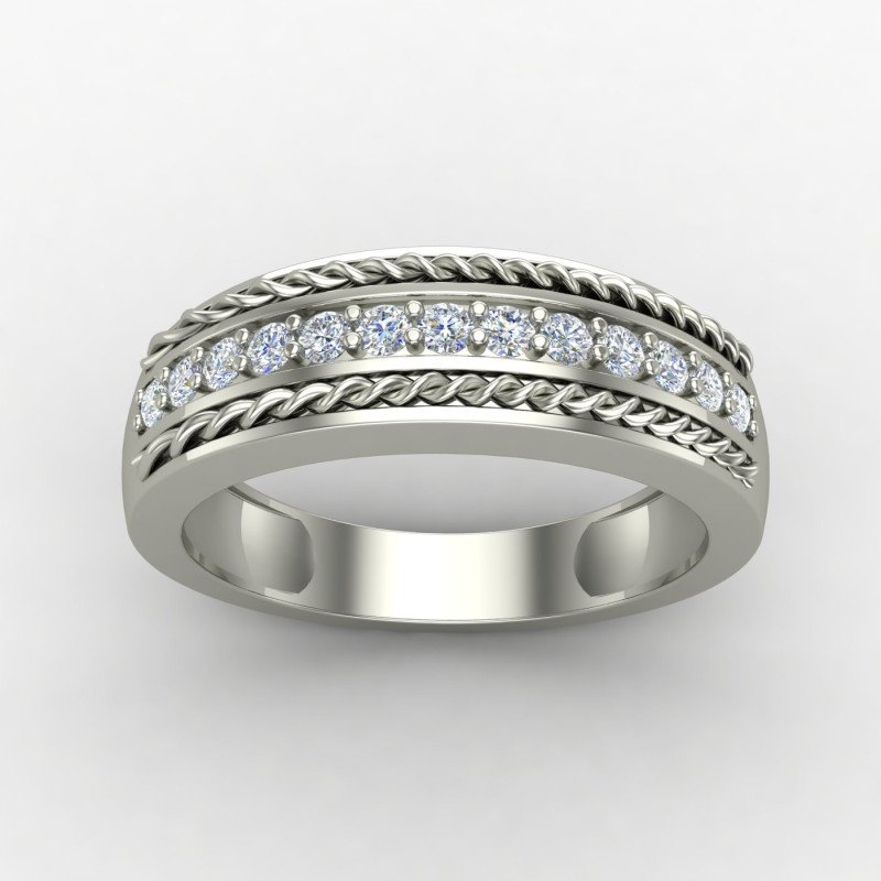 Silver Wedding Band Ring Silver Wedding Band Ring