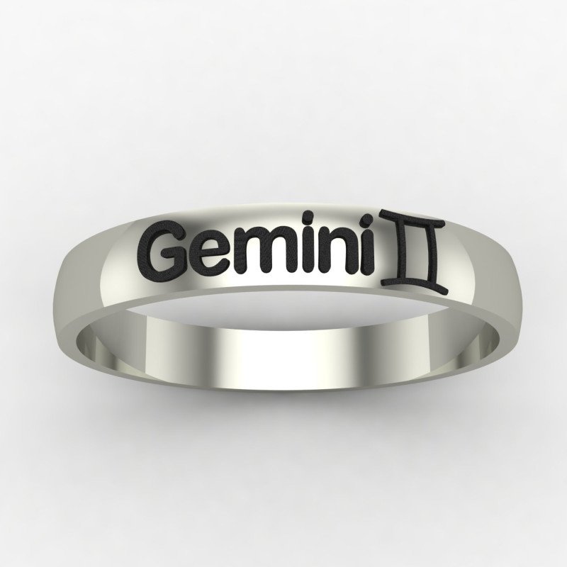 Gemini Zodiac Sign Ring Gemini Zodiac Sign Ring