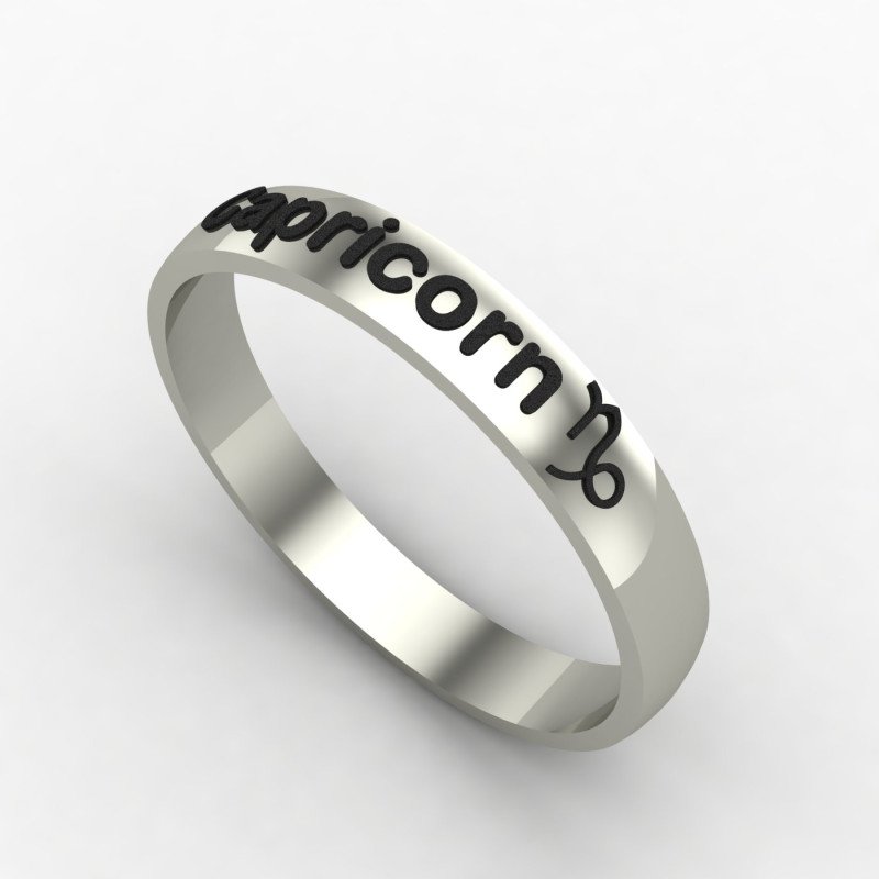 Capricorn Zodiac Sign Ring Capricorn Zodiac Sign Ring
