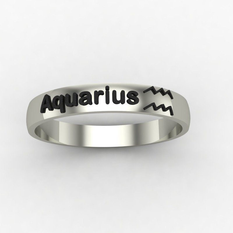 Aquarius Zodiac Sign Ring Aquarius Zodiac Sign Ring