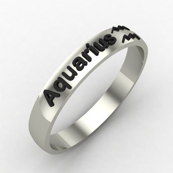 Aquarius Zodiac Sign Ring Aquarius Zodiac Sign Ring
