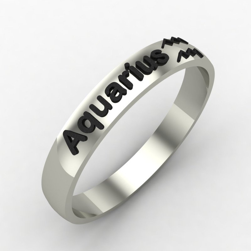 Aquarius Zodiac Sign Ring Aquarius Zodiac Sign Ring
