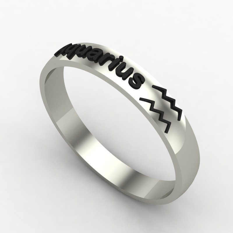 Aquarius Zodiac Sign Ring Aquarius Zodiac Sign Ring