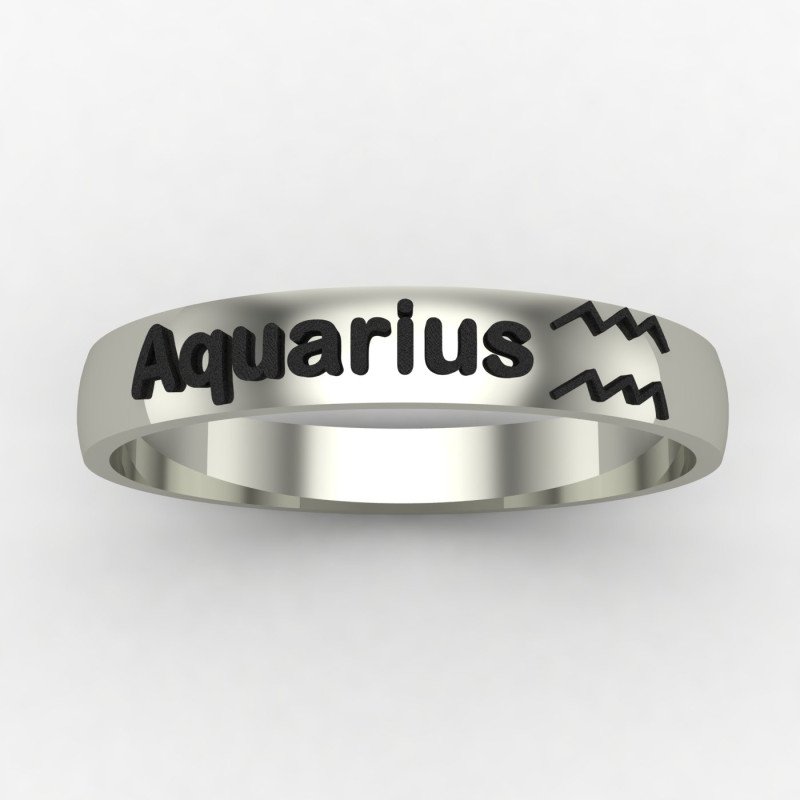 Aquarius Zodiac Sign Ring Aquarius Zodiac Sign Ring