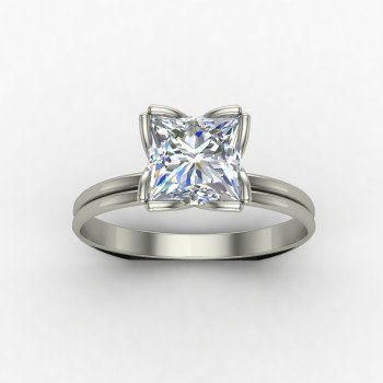 Pretty Princess Cut Solitaire Ring