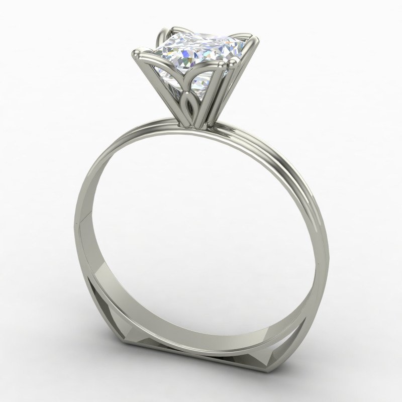 Pretty Princess Cut Solitaire Ring