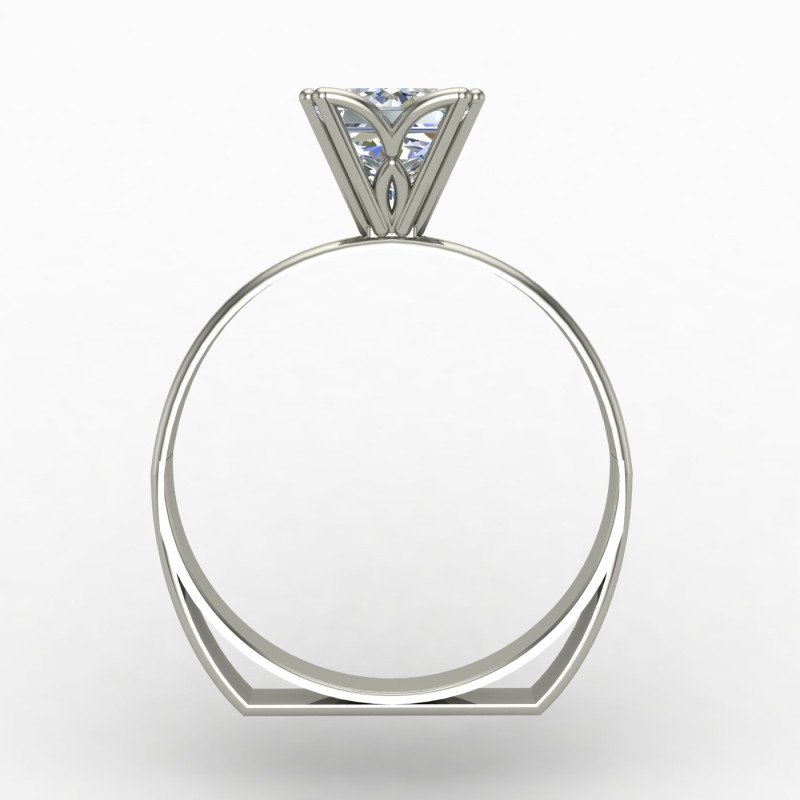 Pretty Princess Cut Solitaire Ring