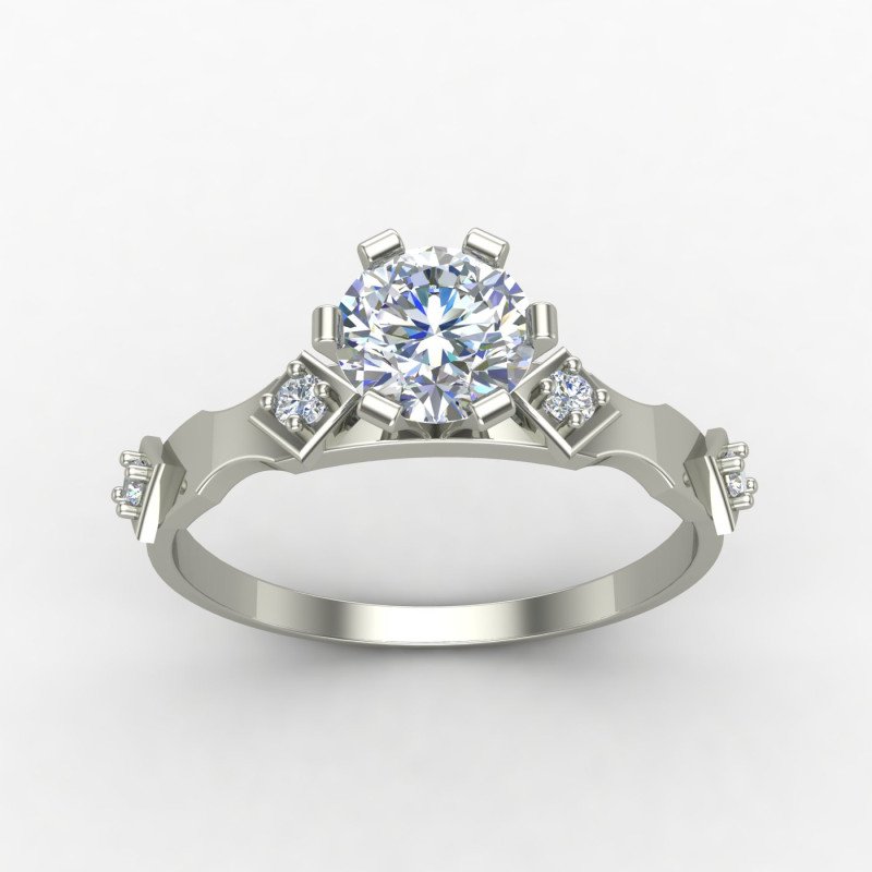 Silver Solitaire Ring for Wedding Proposal